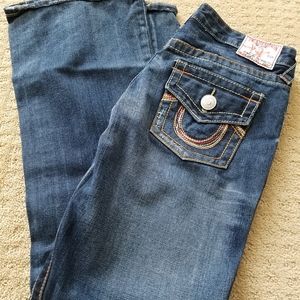 True Religion Jeans with Rainbow Stitching - sz 28